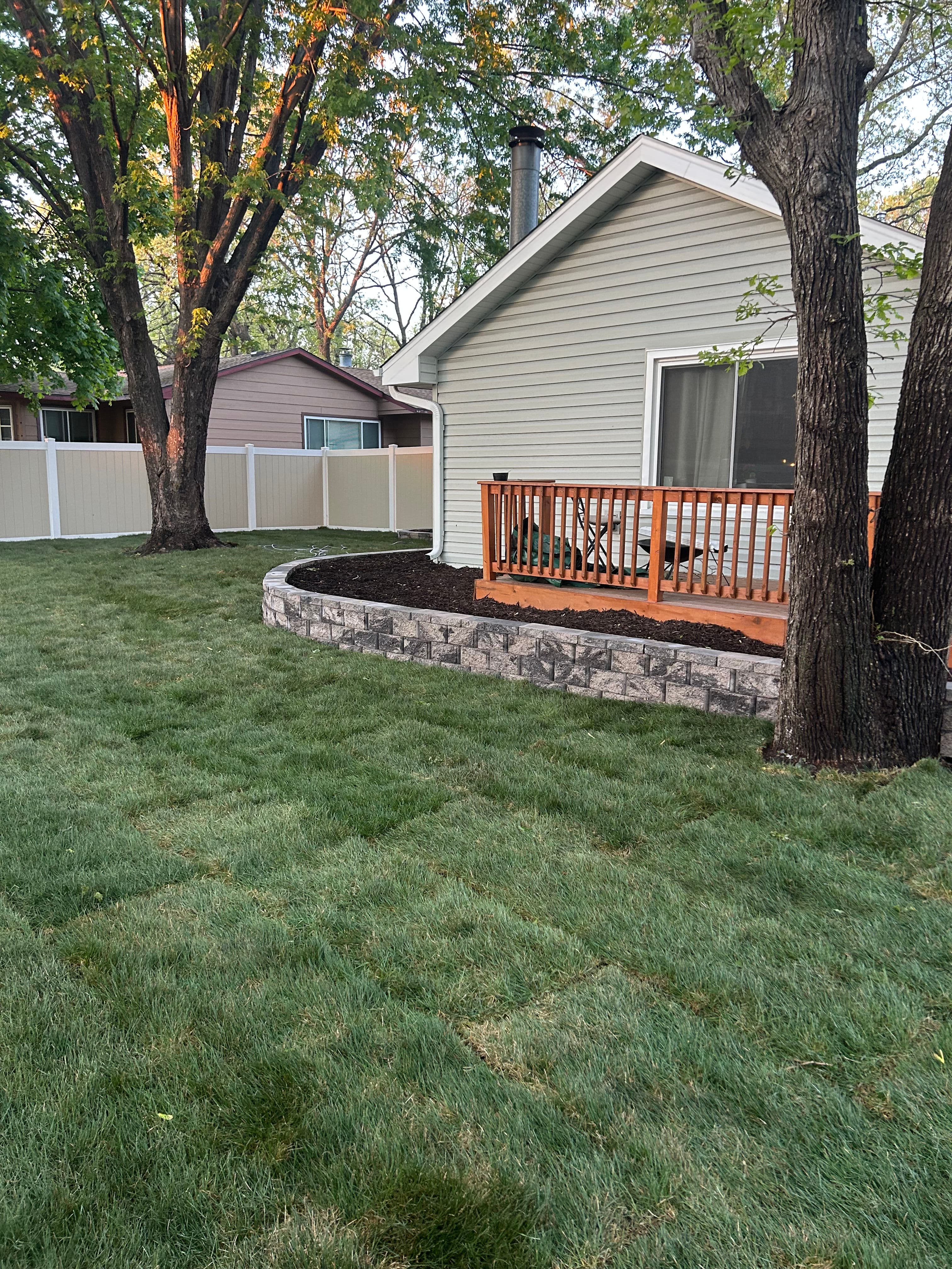 Project 6,500 Sq Ft Sod Install and Retaining Wall in Mounds View image