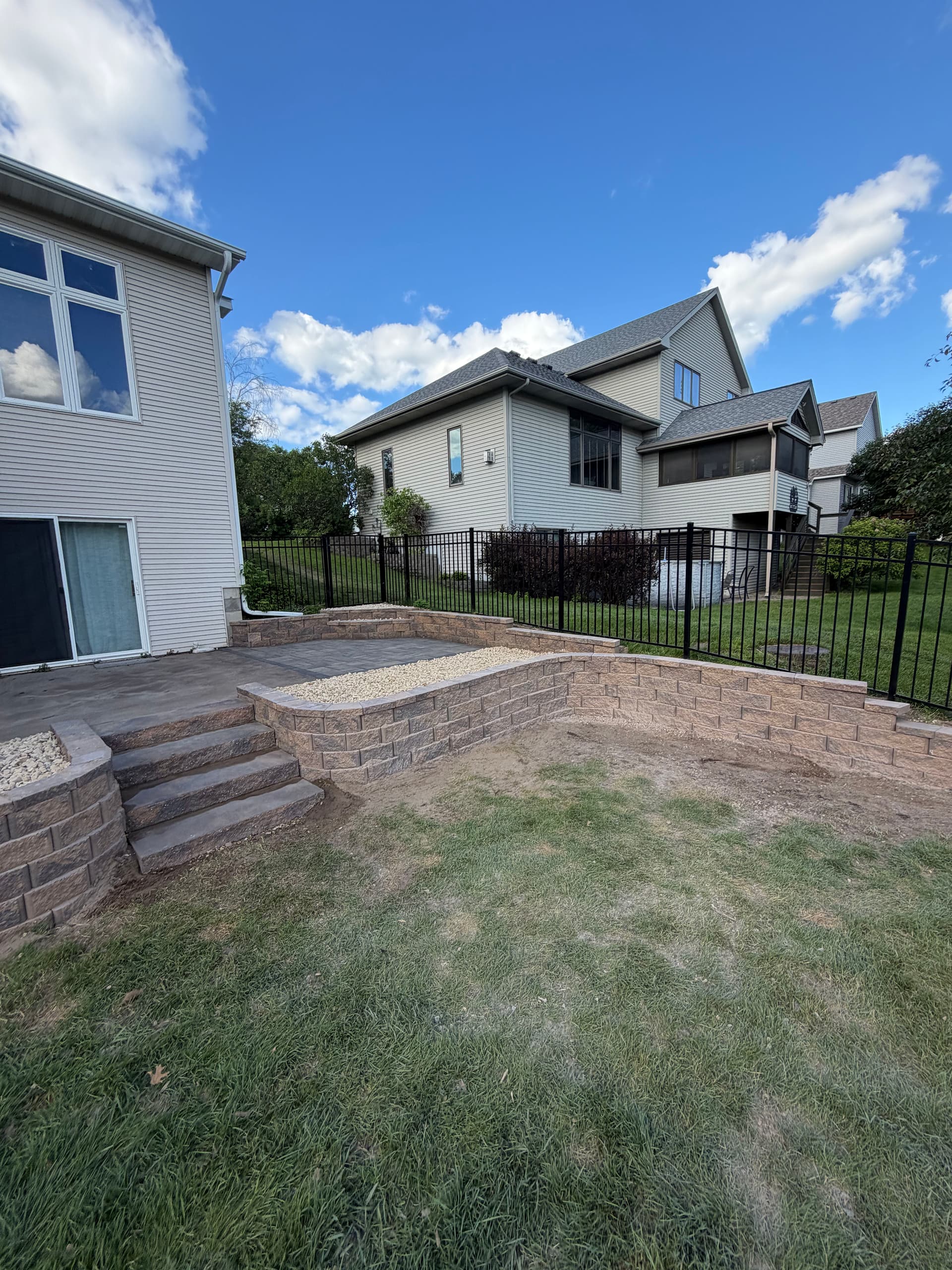 Gallery photos for Andover Backyard Gets Retaining Walls, Patio and Rock Install: Image #9