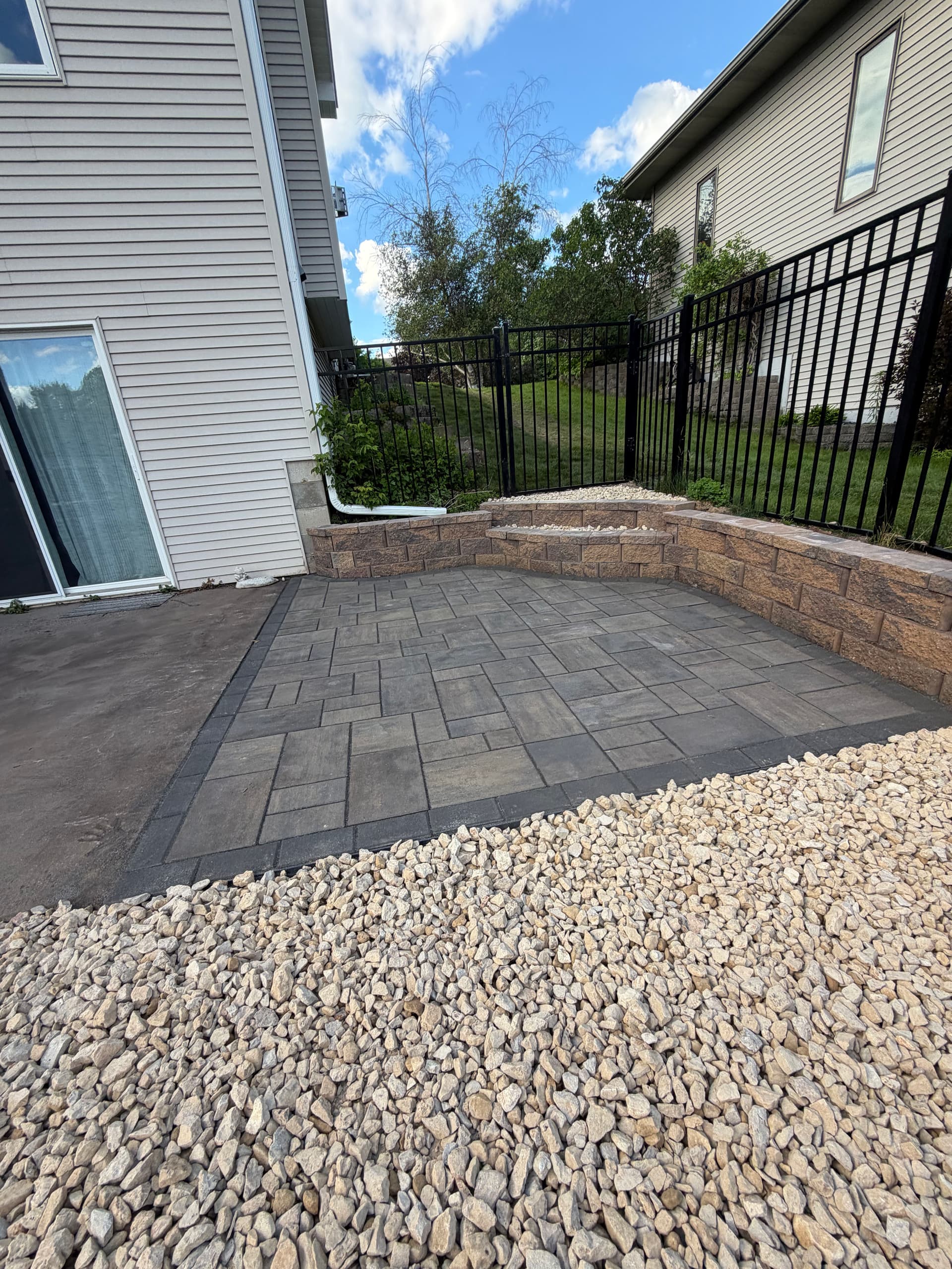 Gallery photos for Andover Backyard Gets Retaining Walls, Patio and Rock Install: Image #8