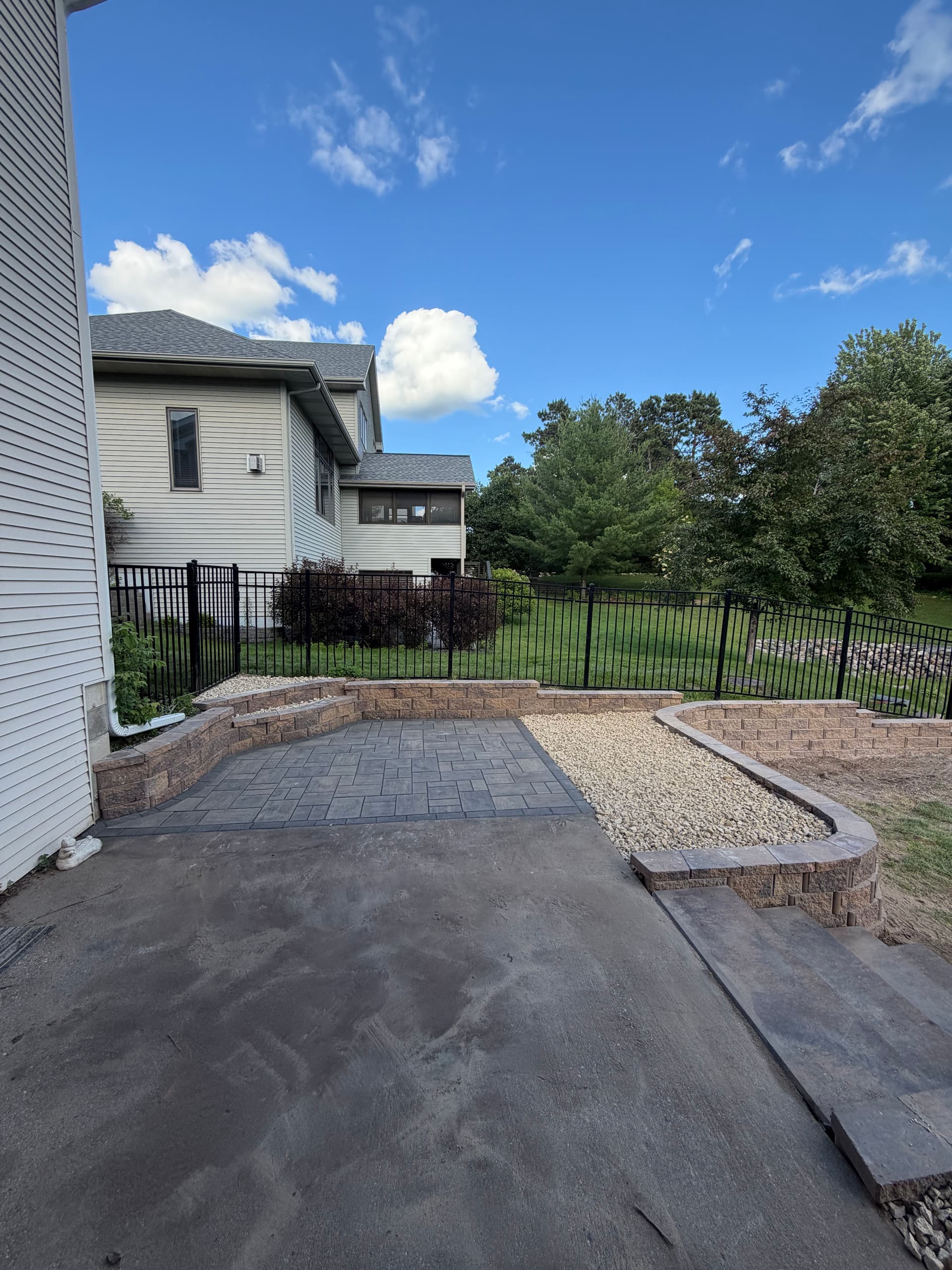 Gallery photos for Andover Backyard Gets Retaining Walls, Patio and Rock Install: Image #4