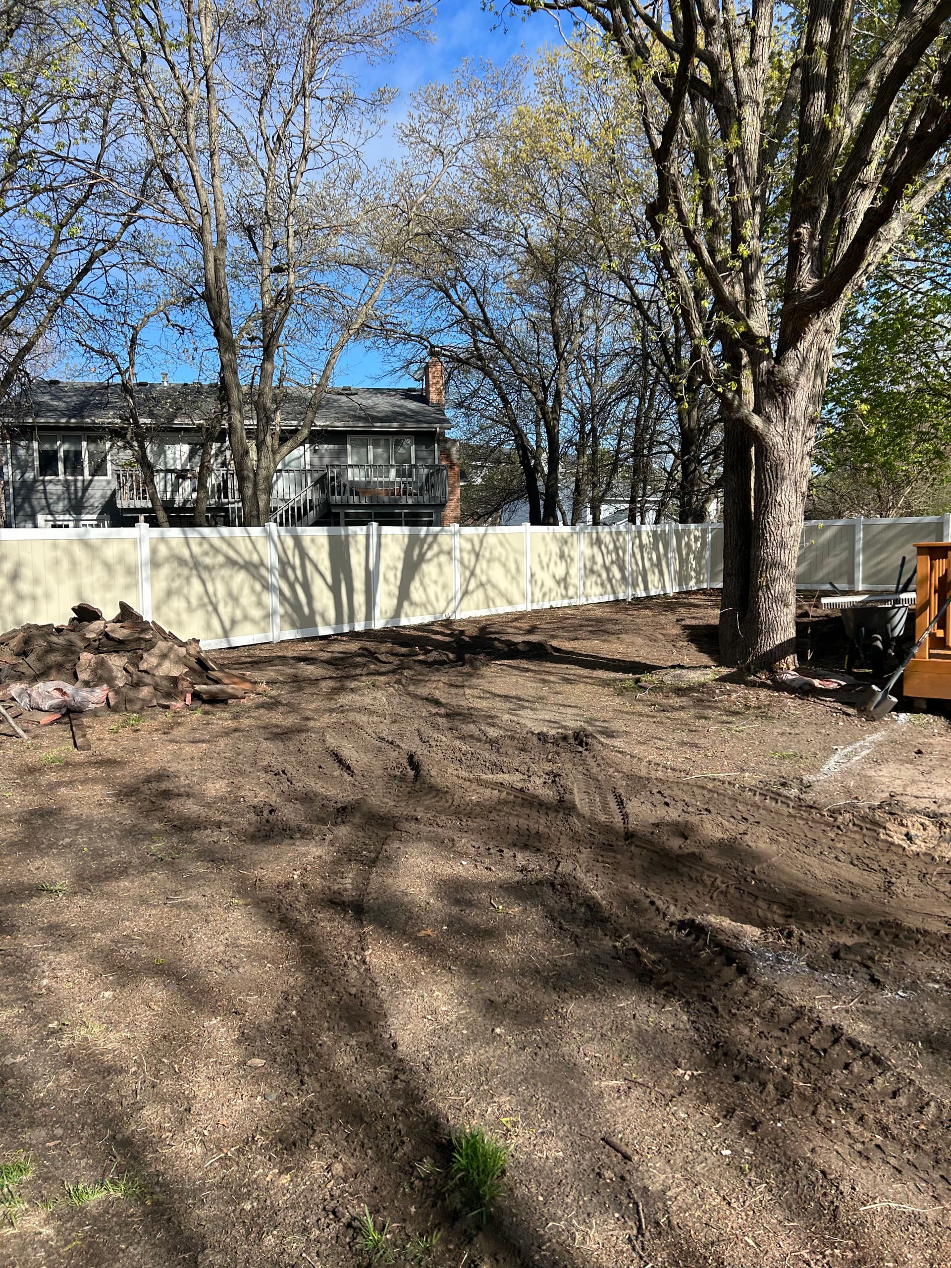 6,500 Sq Ft Sod Install and Retaining Wall in Mounds View
