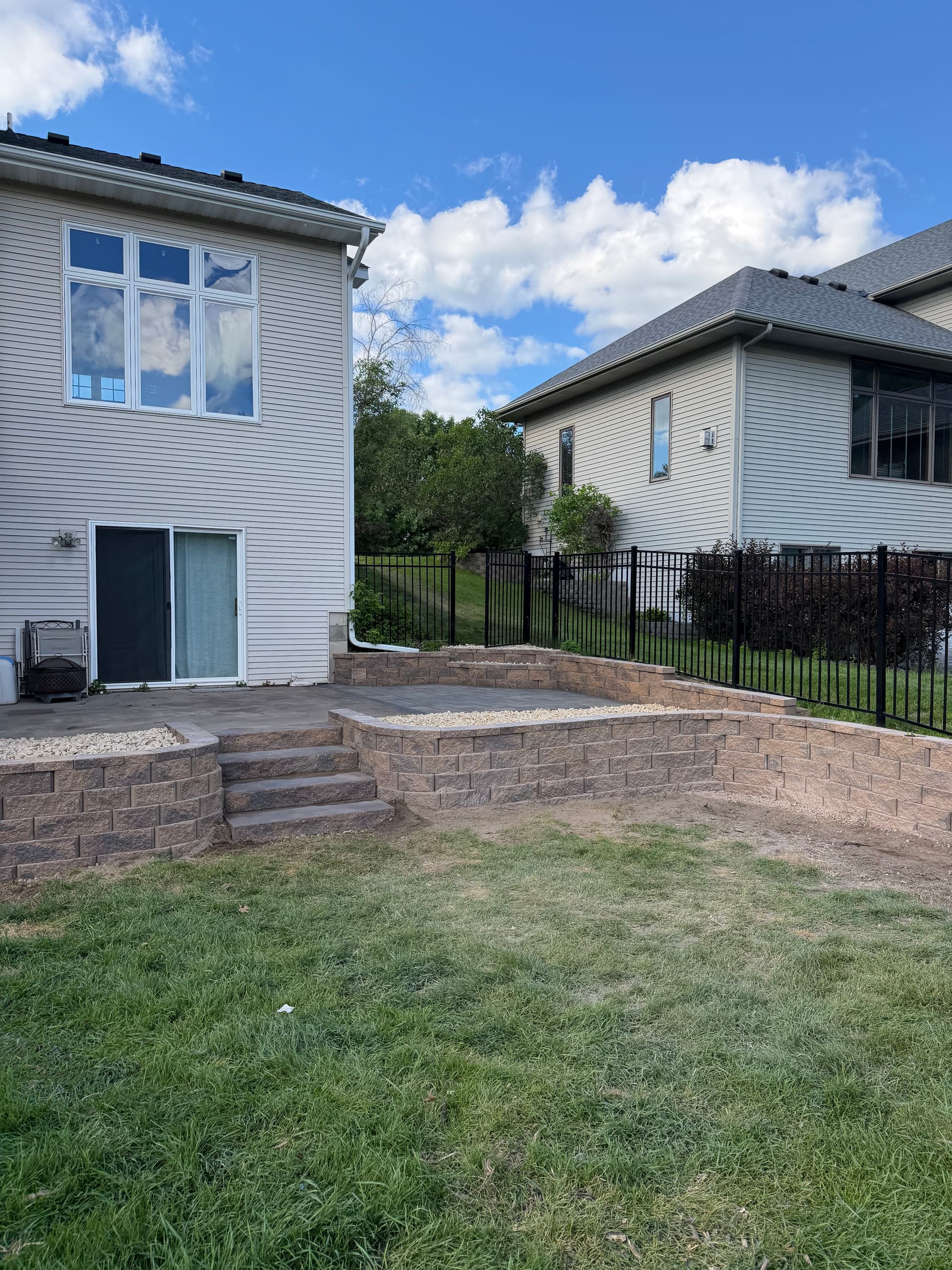 Gallery photos for Andover Backyard Gets Retaining Walls, Patio and Rock Install: Image #5