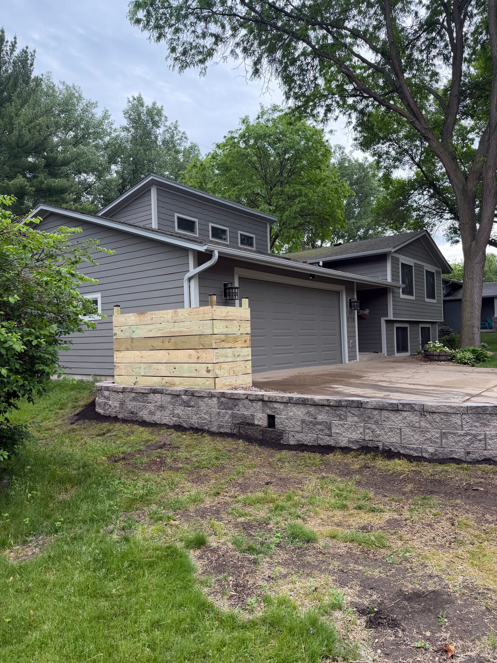 Gallery photos for 40-Foot Retaining Wall Fixes Drainage and Code Issues in Eden Prairie: Image #2