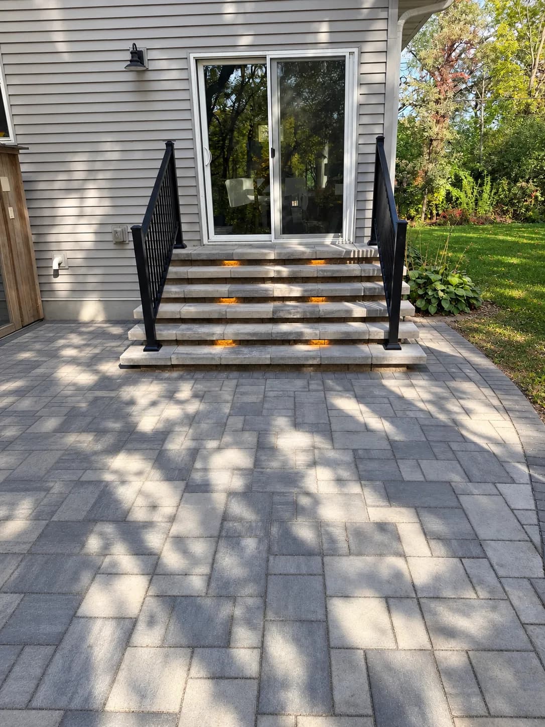 Gallery photos for 450 Sq. Ft. Paver Patio with Steps and Railings in St. Louis Park: Image #1