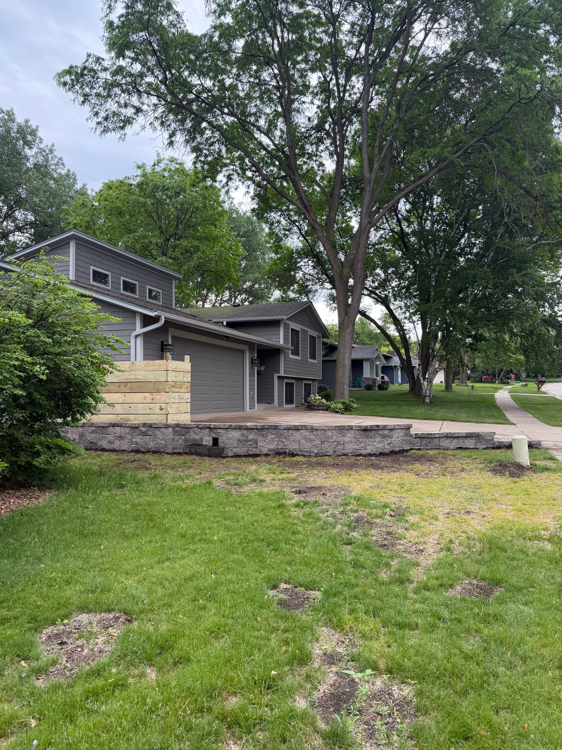 Gallery photos for 40-Foot Retaining Wall Fixes Drainage and Code Issues in Eden Prairie: Image #3