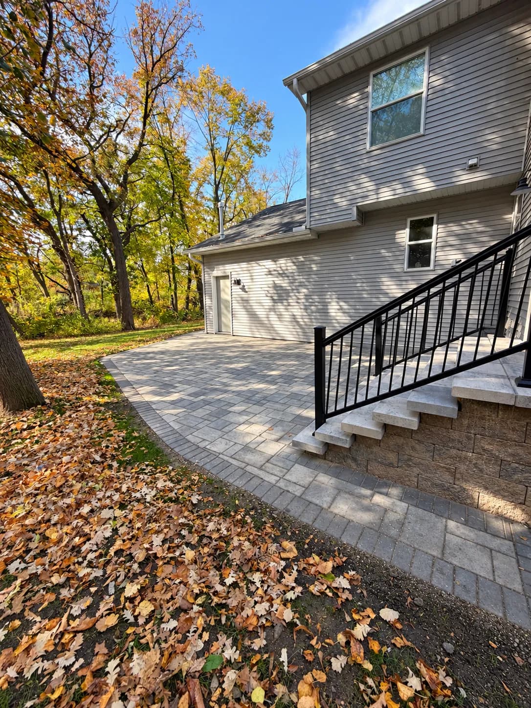 Gallery photos for 450 Sq. Ft. Paver Patio with Steps and Railings in St. Louis Park: Image #2