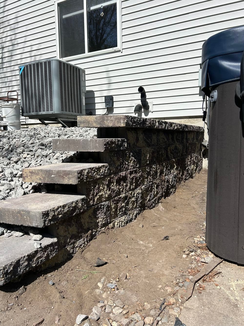 Retaining Wall and Step Build in Blaine MN image